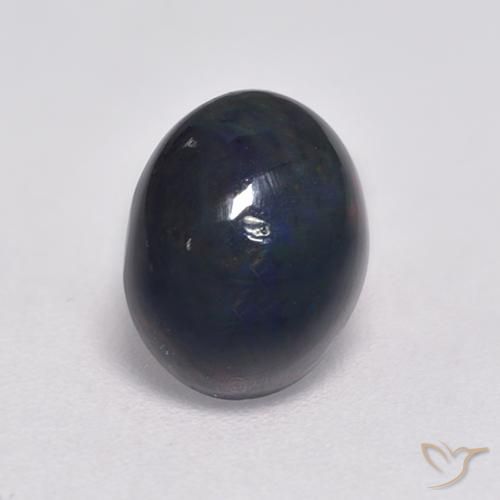 1.18ct Натуральный Многоцветный Черный опал, Овал, Непрозрачный