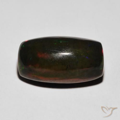 3.38ct Натуральный Многоцветный Черный опал, Подушка, Непрозрачный