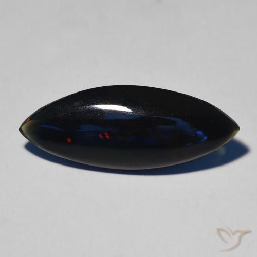 3.73ct Натуральный Многоцветный Черный опал, Маркиза, Непрозрачный