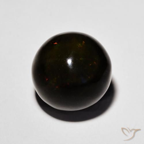 4.45ct Натуральный Многоцветный Черный опал, Сфера / Шар, Непрозрачный