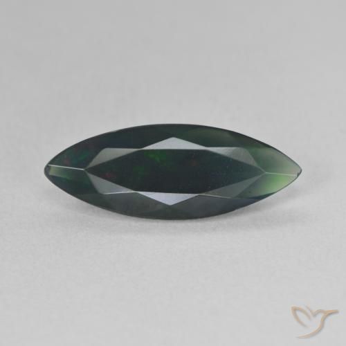 1.45ct Натуральный Многоцветный Черный опал, Маркиза, Полупрозрачный