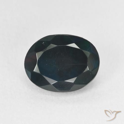 1.38ct Натуральный Многоцветный Черный опал, Овал, Полупрозрачный