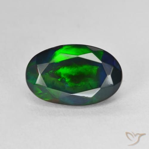 2.75ct Натуральный Многоцветный Черный опал, Овал, Полупрозрачный