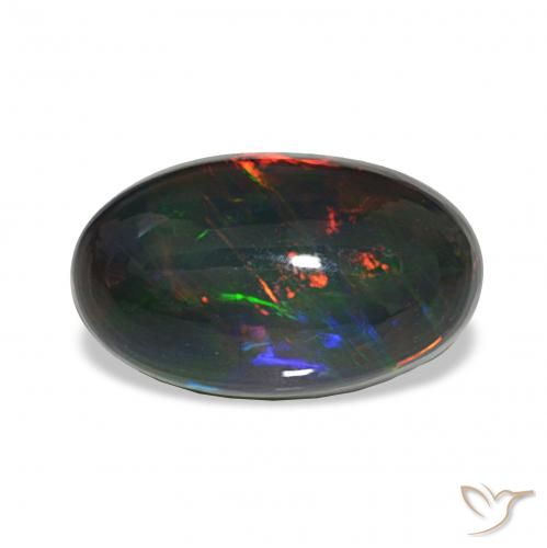 4.80ct Многоцветный Черный опал, Овал, Непрозрачный