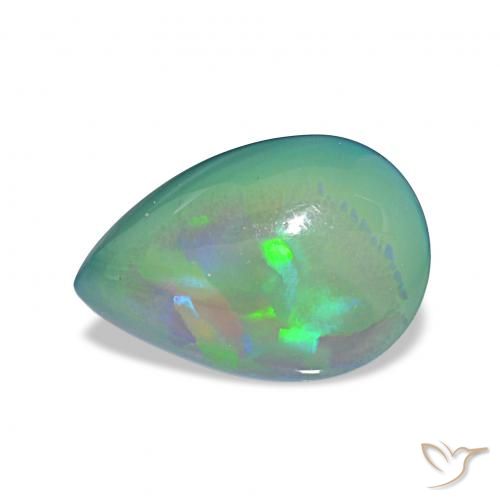 4.97ct Многоцветный Черный опал, Форма груши, Непрозрачный