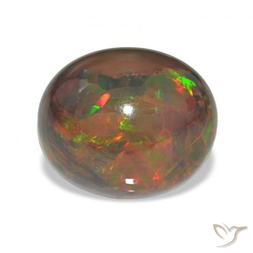 4.98ct Многоцветный Черный опал, Овал, Непрозрачный