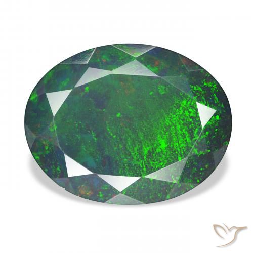 5.15ct Многоцветный Черный опал, Овал, Непрозрачный