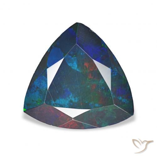 1.16ct Многоцветный Черный опал, Триллион, Непрозрачный