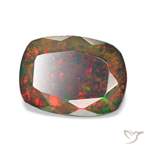 0.90 карата, натуральный Многоцветный Черный опал, Подушка, Непрозрачный
