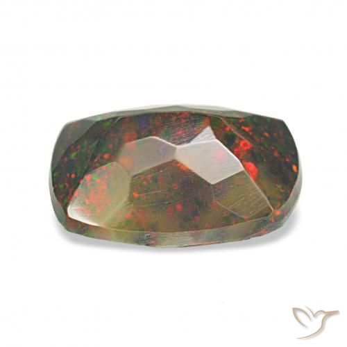 0.90 карата, натуральный Многоцветный Черный опал, Подушка, Непрозрачный