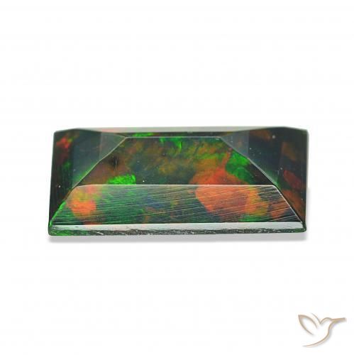 1.30 карата, натуральный Многоцветный Черный опал, Огранка Багет, Непрозрачный