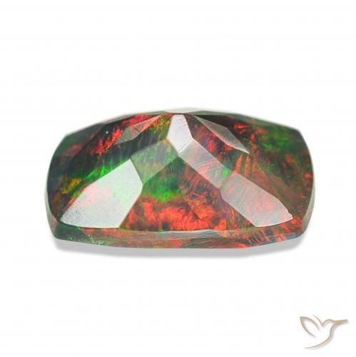 1.20 карата, натуральный Многоцветный Черный опал, Подушка, Непрозрачный