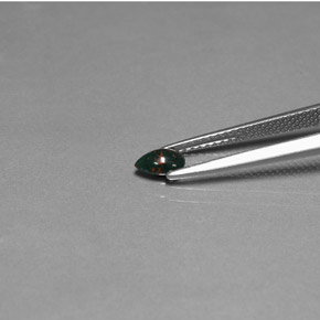 0.27 карата, натуральный Пятнисто-зеленый Кровавый Камень/Гелиотроп, Форма груши, Непрозрачный