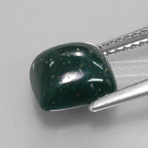 2.50 карата, натуральный Пятнисто-зеленый Кровавый Камень/Гелиотроп, Подушка Крой, Непрозрачный