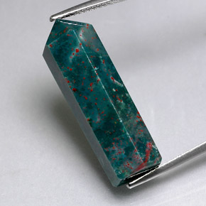 17.46 карата, натуральный Пятнисто-зеленый Кровавый Камень/Гелиотроп, причудливая, Непрозрачный