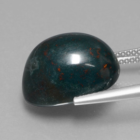 13.27 карата, натуральный Пятнисто-зеленый Кровавый Камень/Гелиотроп, Огранка Овал, Непрозрачный