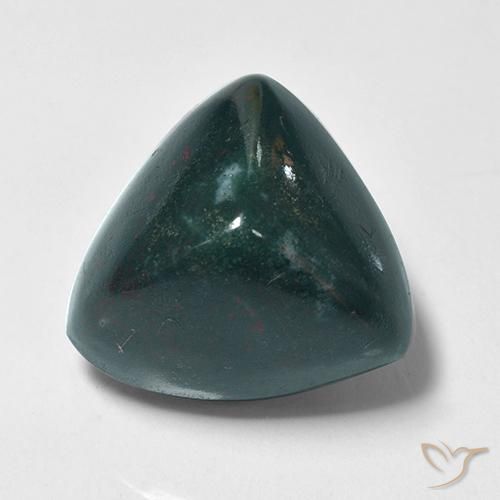 10.36ct Натуральный Голубовато-зеленый Кровавый Камень/Гелиотроп, Триллион, Непрозрачный