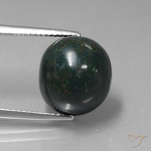10.23ct Натуральный Многоцветный Кровавый Камень/Гелиотроп, Овал, Непрозрачный