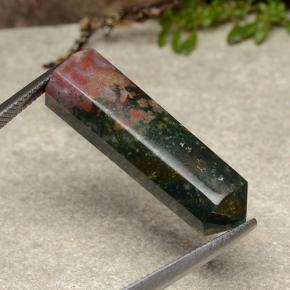 18.49 карата, натуральный Многоцветный Кровавый Камень/Гелиотроп, Необычная форма, Непрозрачный