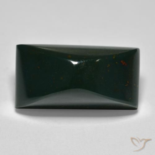 14.42ct Натуральный Многоцветный Кровавый Камень/Гелиотроп, Огранка Багет, Непрозрачный