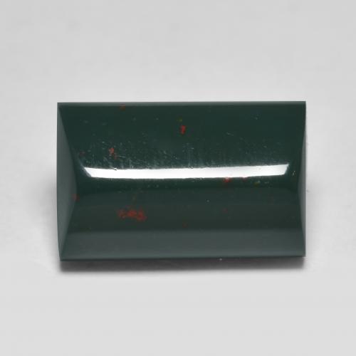 4.00 карата, натуральный Темно-зеленый Кровавый Камень/Гелиотроп, Огранка Багет, Непрозрачный