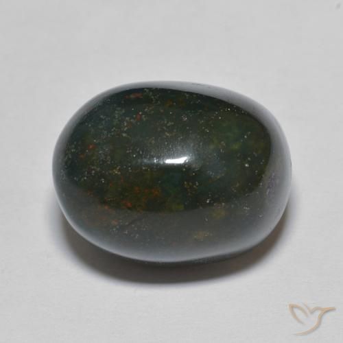 15.31ct Натуральный Многоцветный Кровавый Камень/Гелиотроп, Овал, Непрозрачный