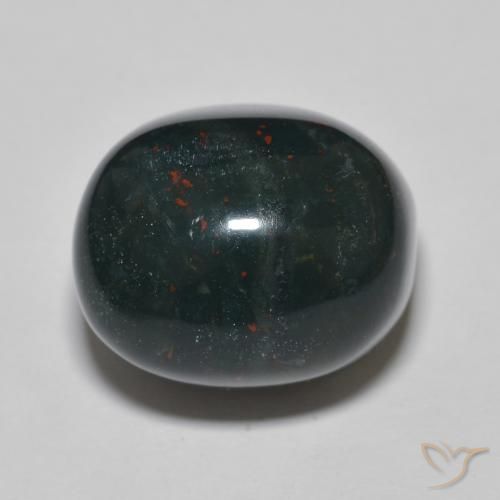 23.18ct Натуральный Многоцветный Кровавый Камень/Гелиотроп, Овал, Непрозрачный
