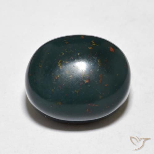 10.93ct Натуральный Многоцветный Кровавый Камень/Гелиотроп, Овал, Непрозрачный