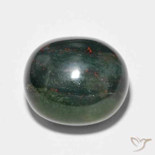 14.34ct Натуральный Многоцветный Кровавый Камень/Гелиотроп, Овал, Непрозрачный