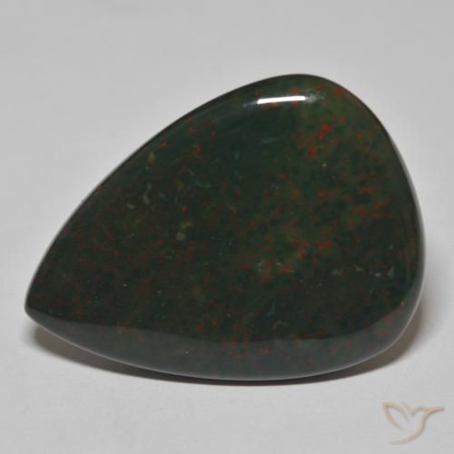 41.55ct Натуральный Зеленый с красным Кровавый Камень/Гелиотроп, Форма груши, Непрозрачный