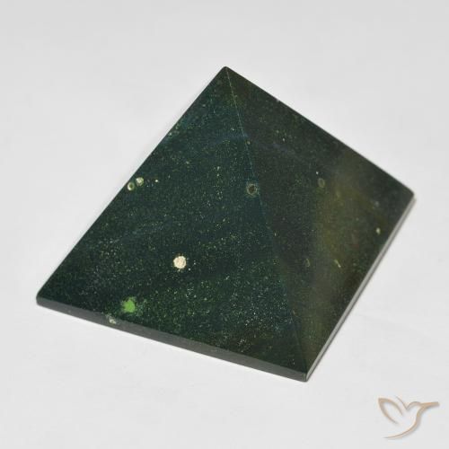 125.94ct Натуральный Темно-зеленый Кровавый Камень/Гелиотроп, Квадрат, Непрозрачный