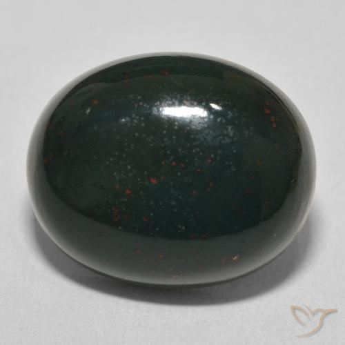 15.68ct Натуральный Голубовато-зеленый Кровавый Камень/Гелиотроп, Овал, Непрозрачный