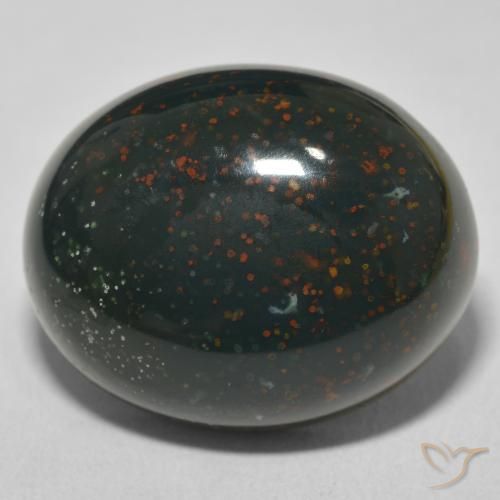 27.95ct Натуральный Зеленый различных оттенков Кровавый Камень/Гелиотроп, Овал, Непрозрачный