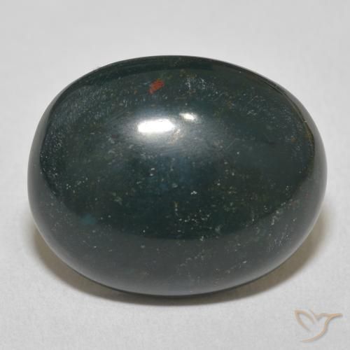 15.20ct Натуральный Зеленый различных оттенков Кровавый Камень/Гелиотроп, Овал, Непрозрачный