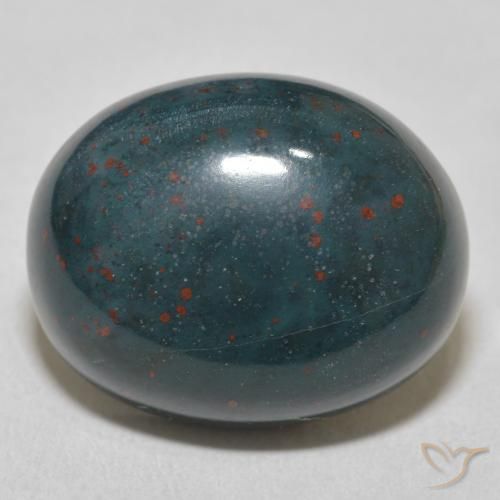 20.63ct Натуральный Зеленый различных оттенков Кровавый Камень/Гелиотроп, Овал, Непрозрачный