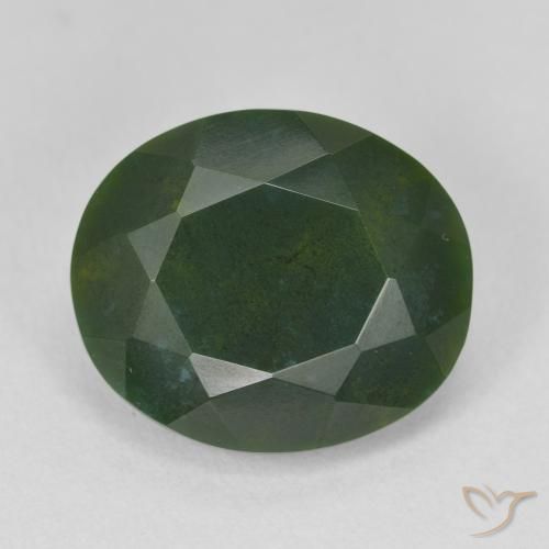 9.39ct Натуральный Землисто-зеленый Кровавый Камень/Гелиотроп, Овал, Непрозрачный