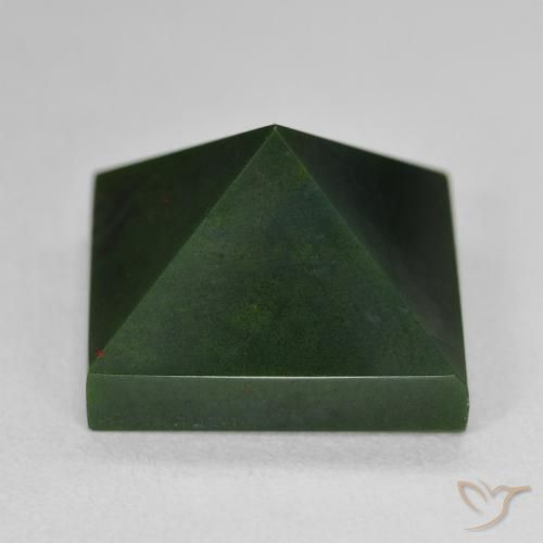 14.38ct Натуральный Травянисто-зелёный Кровавый Камень/Гелиотроп, Квадрат, Непрозрачный
