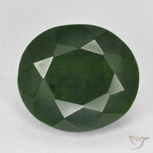 11.32ct Натуральный Зеленый различных оттенков Кровавый Камень/Гелиотроп, Овал, Непрозрачный