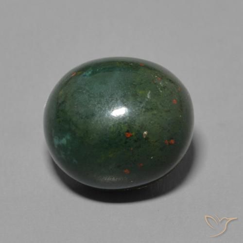 6.59ct Натуральный Зеленый и красный Кровавый Камень/Гелиотроп, Овал, Непрозрачный