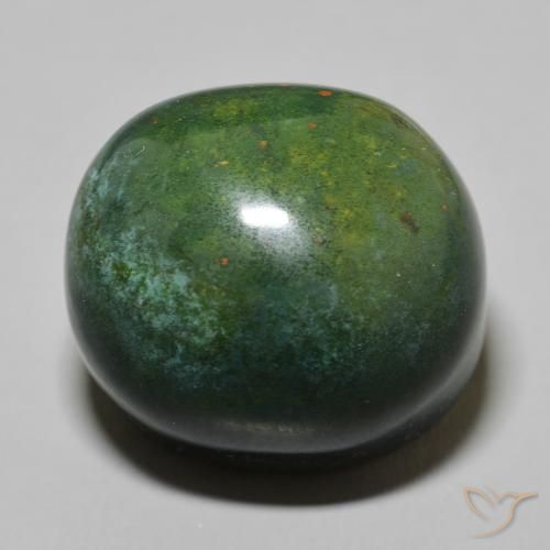 47.84ct Натуральный Средний зеленый Кровавый Камень/Гелиотроп, Овал, Непрозрачный
