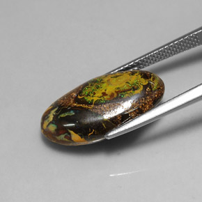 11.02 карата, натуральный Многоцветный Валунный опал, Необычная форма, Непрозрачный