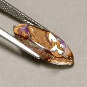 4.34 карата, натуральный Многоцветный Валунный опал, Маркиза, Непрозрачный