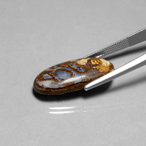 14.49 карата, натуральный Многоцветный Валунный опал, Огранка Овал, Непрозрачный