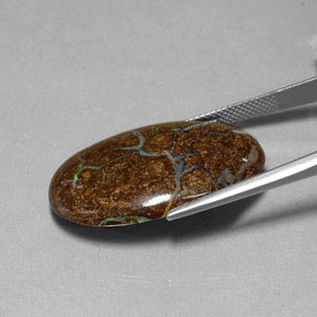 27.95 карата, натуральный Многоцветный Валунный опал, Огранка Овал, Непрозрачный