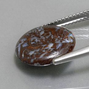 4.48 карата, натуральный Многоцветный Валунный опал, Огранка Круг, Непрозрачный