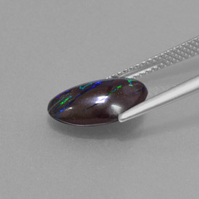 3.56 карата, натуральный Многоцветный Валунный опал, Необычная форма, Непрозрачный