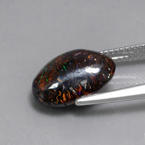 5.77 карата, натуральный Многоцветный Валунный опал, Необычная форма, Непрозрачный