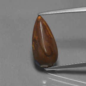 4.00 карата, натуральный Многоцветный Валунный опал, Форма груши, Непрозрачный