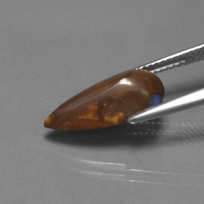 4.00 карата, натуральный Многоцветный Валунный опал, Форма груши, Непрозрачный