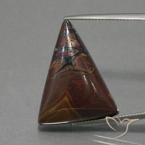 33.93ct Натуральный Многоцветный Валунный опал, Триллион, Непрозрачный